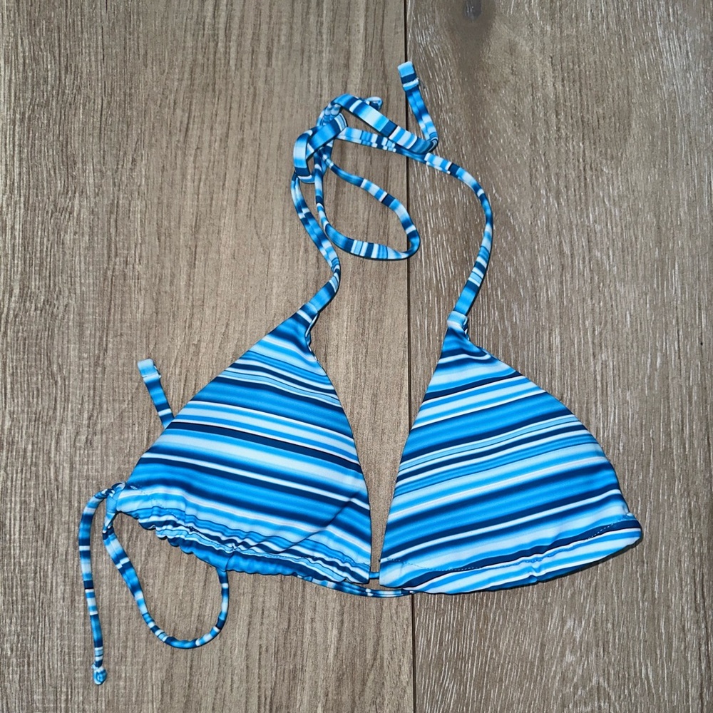 Striped bikini top